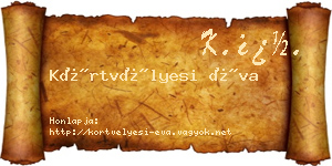 Körtvélyesi Éva névjegykártya