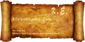 Körtvélyesi Éva névjegykártya